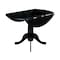 International Concepts Round 42 in Round Dual Drop Leaf Pedestal Table, Black, 42 W, 42 L, 29.5 in H, Wood, Black T46-42DP - alternate 6